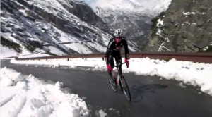 Dan Lloyd of Team IG Sigma Sport rides the Stelvio