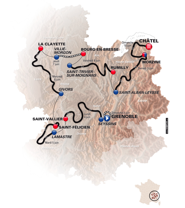 Critérium du Dauphiné 2012 parcours