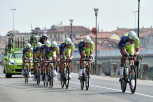 Liquigas-Cannondale on Giro 2012 TTT (Danele Badolato &ndash; LaPresse &ndash; RCS Sport)
