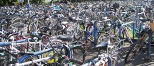 Bike parking at station
