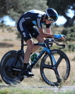 Chris Froome on his way to taking the lead in the 2011 Vuelta (copyright: Tour of Spain/Graham Watson).jpg