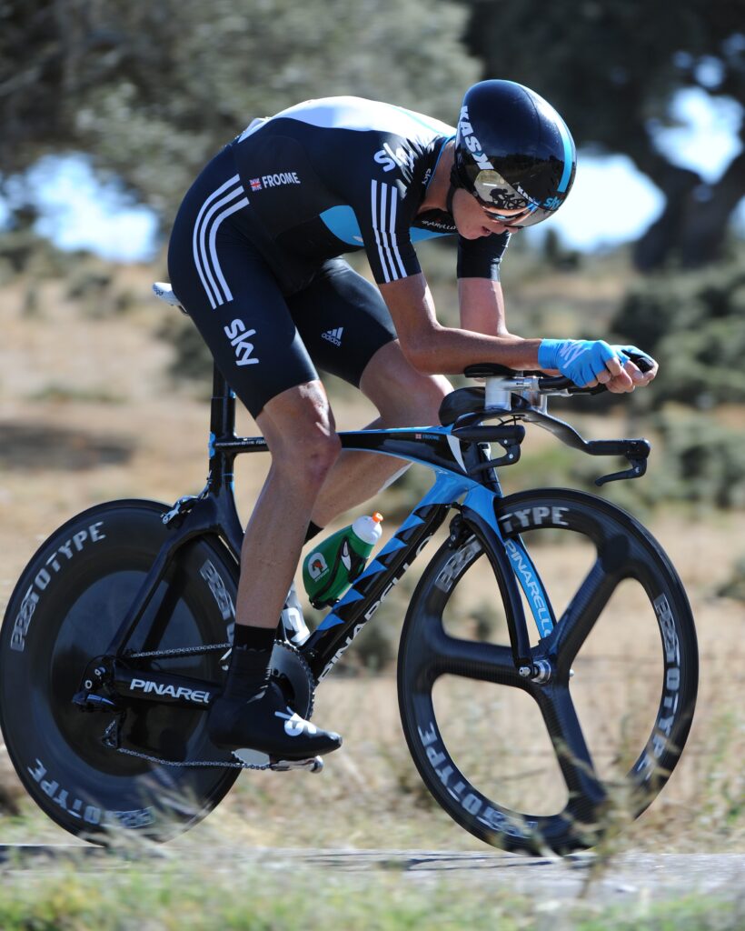 Chris Froome on his way to taking the lead in the 2011 Vuelta (copyright: Tour of Spain/Graham Watson).jpg