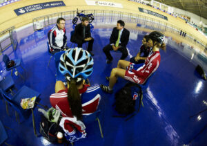 Lord Coe visits Manchester Velodrome (picture credit British Cycling).jpg