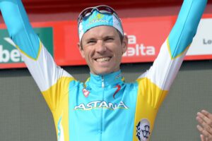 Vuelta 2012 S11 Fredrik Kessiakoff after winning ITT (copyright Unipublic:Graham Watson)