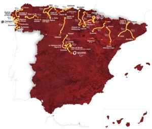 Vuelta 2012 route map