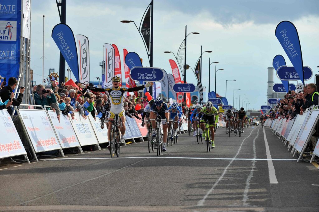 Andre Greipel takes the win in Great Yarmouth (picture credit The Tour of Britain)