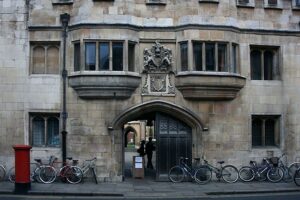 Bikes outside Pembroke College Cambridge