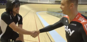 Danny MacAskill and sir Chris Hoy (Glasgow 2014 YouTube still)