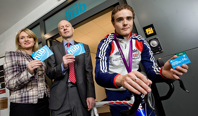 Steven Burke at Manchester Cycle Hub