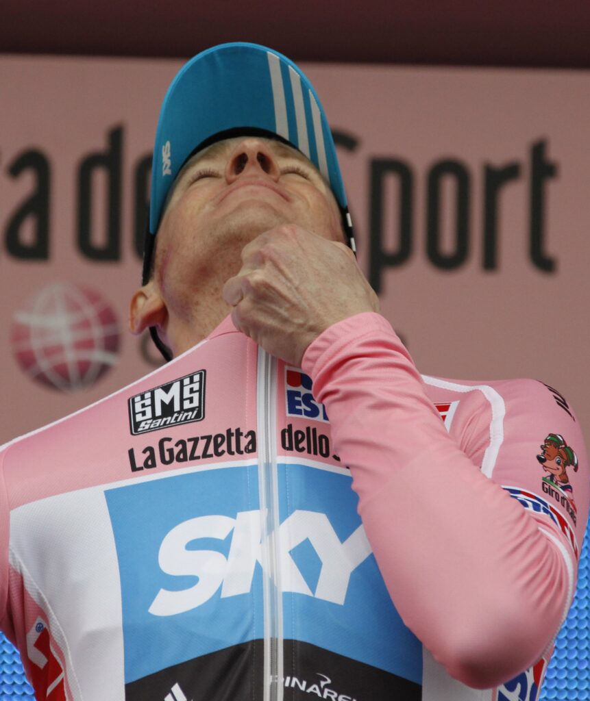 Bradley Wiggins in the maglia rosa (photo Pentaphoto Rcs Marco Trovati) .jpg