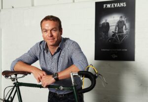 Chris Hoy with a 1930s FW Evans bike