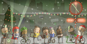Vulpine Xmas Fete Illustration