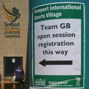 Newport Velodrome open session sign (copyright Simon MacMichael)