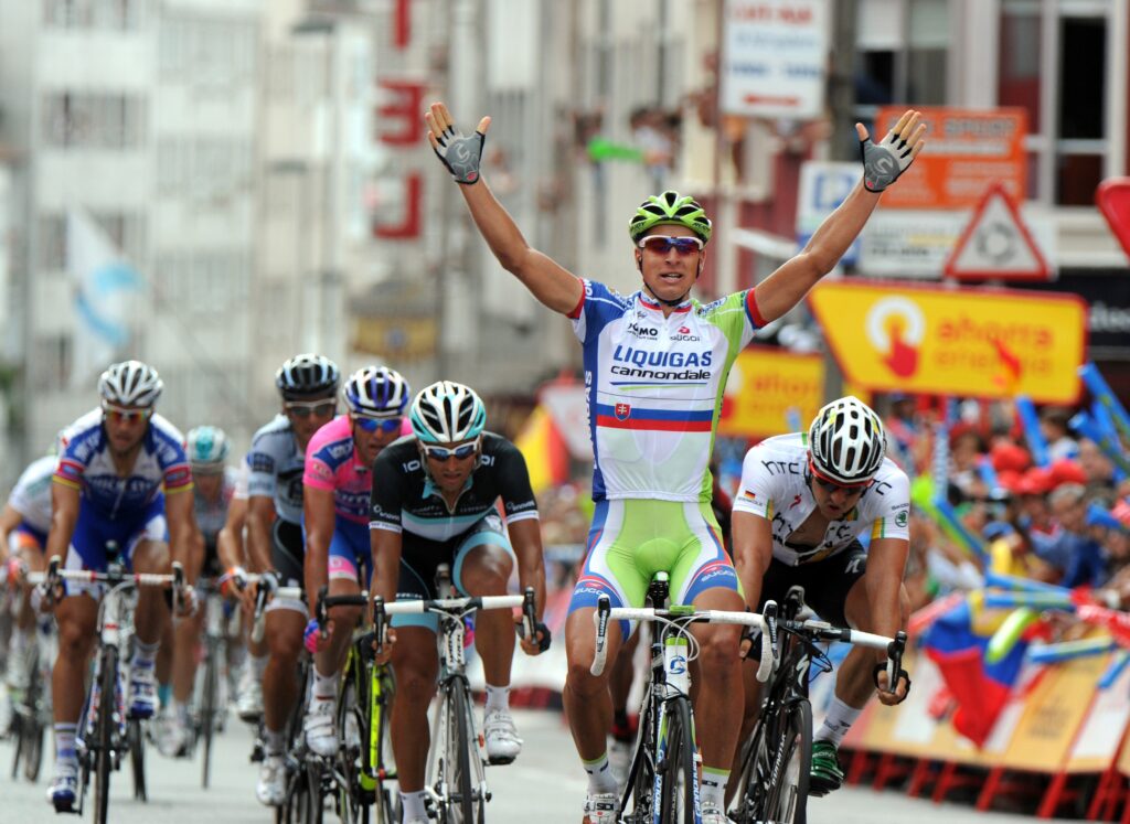 Peter Sagan wins Stage 12 of the 2011 Vuelta (copyright: Tour of Spain/Graham Watson).jpg
