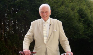 Dr Alex Moulton at his 90th birthday