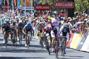 Andre Greipel wins in Adelaide, 2013  TDU (copyright Santos Tour Down Under, Regallo)