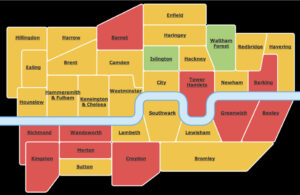 Safer Lorries, Safer Cycling boroughs map (source London Cycling Campaign)
