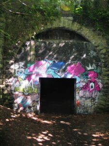 Two tunnels entrance
