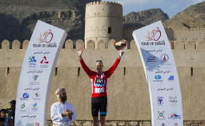 Chris Froome after taking lead in 2013 Tour of Oman (copyright Lloyd Images, Muscat Municipality)