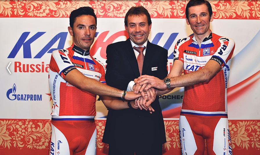 Katusha – Rodriguez, Ekimov and Menchov (source Katusha)