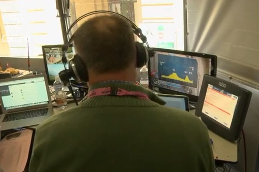 Inside the commentary box (picture GCN)