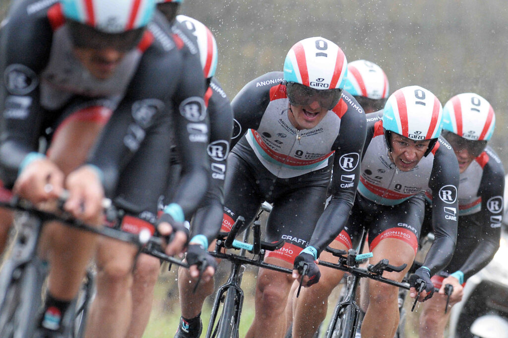 RadioShack Leopard in 2013 Tirreno Adriatico TTT (picture Fabio Ferrari, LaPresse, RCS Sport)