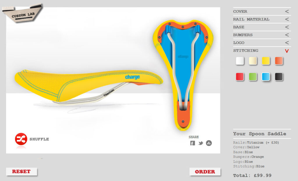 charge custom saddle builder
