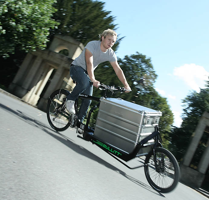 Bullitt Cargo Bike riding