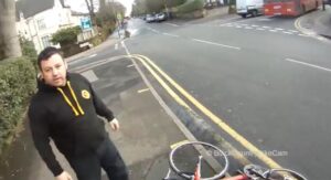 Road rage van driver (Black Country Bike Cam YouTube still)