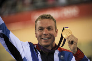 Sir Chris Hoy podium London 2012 (copyright britishcycling.org.uk)