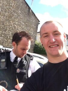 Tim gets pulled over