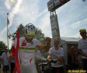 Christoph Strasser wins Race Across America Photo by Vic Armijo