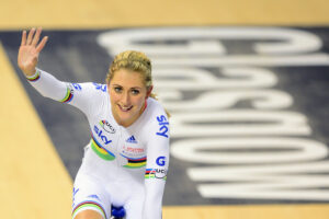 Laura Trott at the Glasgow track World Cup (copyright British Cycling)