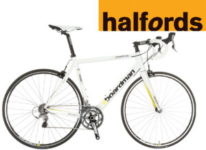 Boardman Team C bike Halfords logo