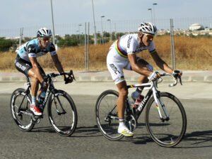 Gilbert and Stybar on Vuelta 2013 Stage 7 (copyright Unipublic:Graham Watson)