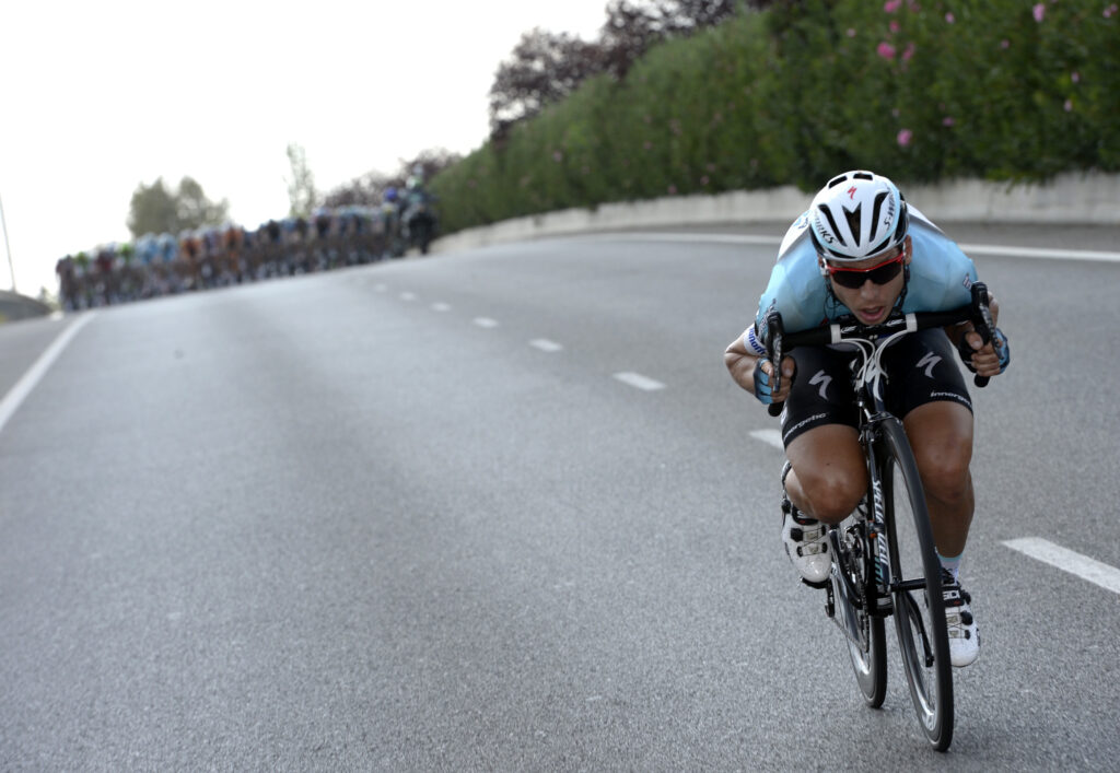 Tony Martin alone on Vuelta 2013 Stage 6 (copyright Unipublic:Graham Watson)