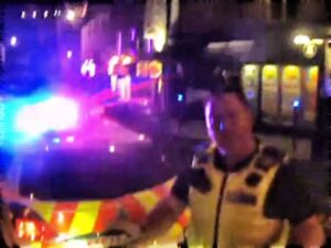 ASL police officer helmetcam video still (credit Michael Smiles)