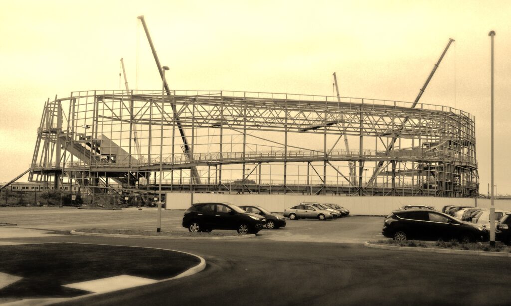 Derby Velodrome takes shape (source Flickr Creative Commons)