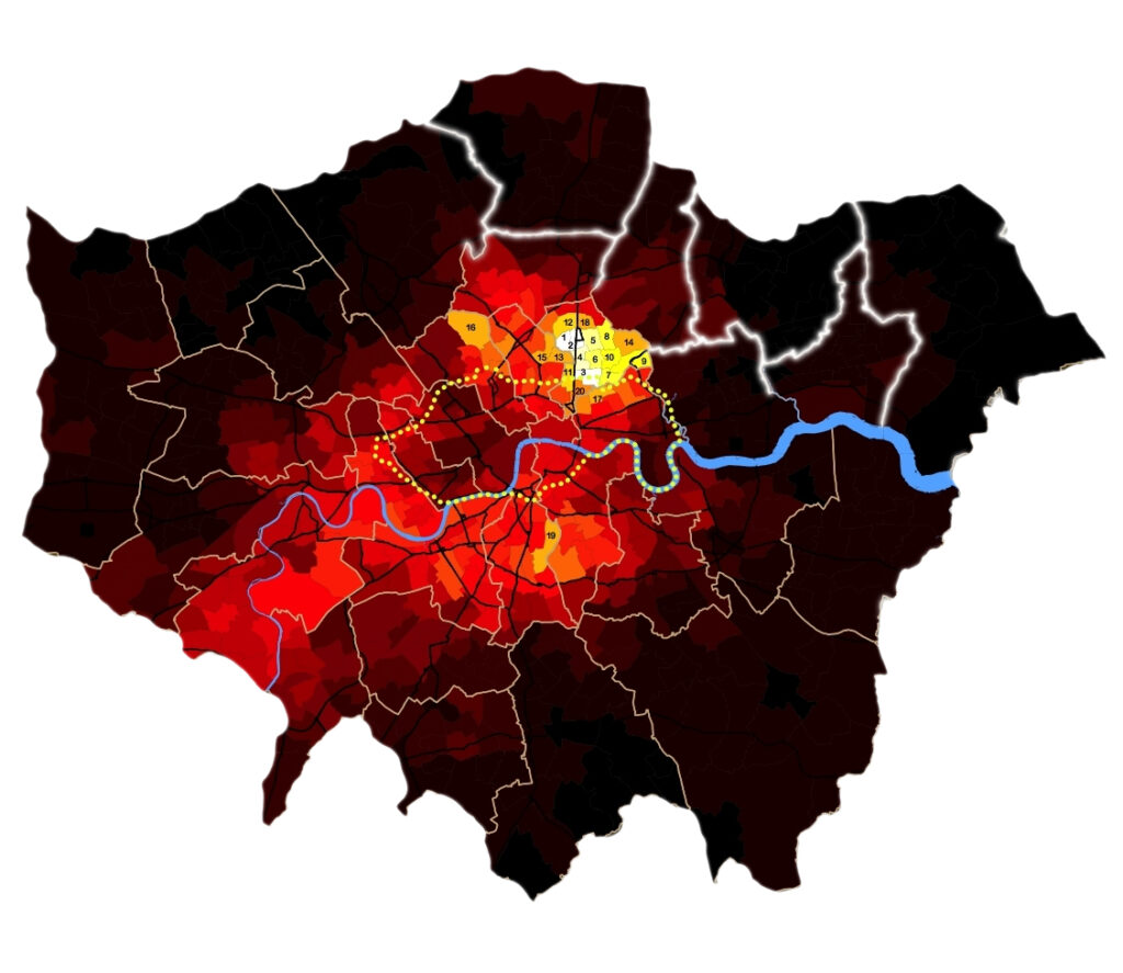 London Cycle Map (source Bolt Burdon Kemp)