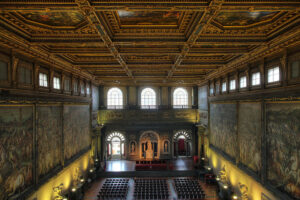 Salone del Cinquecento, Palazzo Vecchio, Florence – site of 2013 UCI Congress (CC licensed by Eusebius)