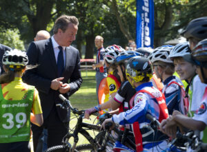 David Cameron meets young riders from British Cycling’s Go-Ride programme (CC licensed by The Prime Minister’s Office:Flickr)