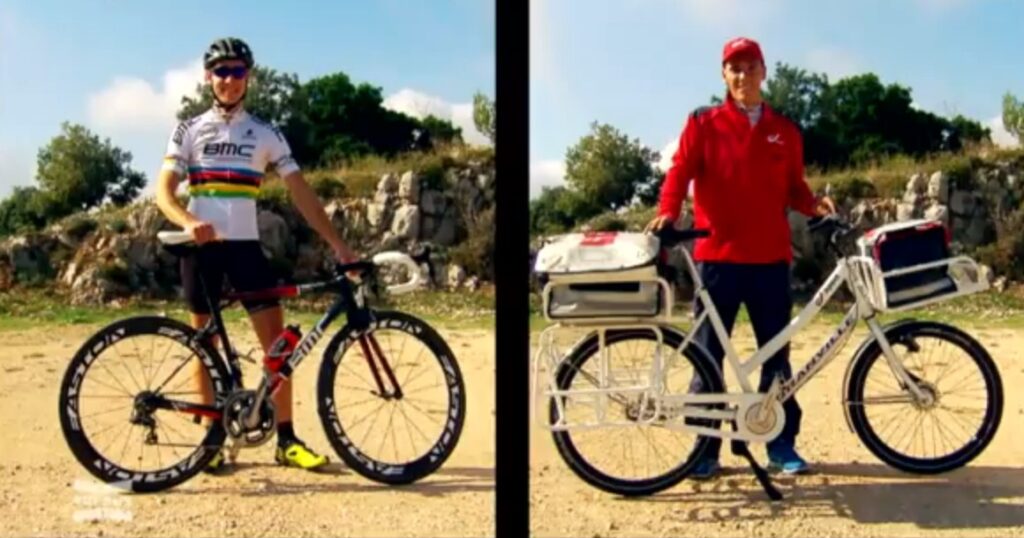 Postie Francois vs World champion Philippe Gilbert