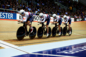GB men’s team pursuit Manchester TWC 2014 © Britishcycling.org.uk