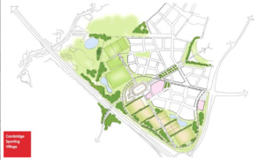 Proposed Cambridge Sports Village (© Terence ORourke Ltd 2013)