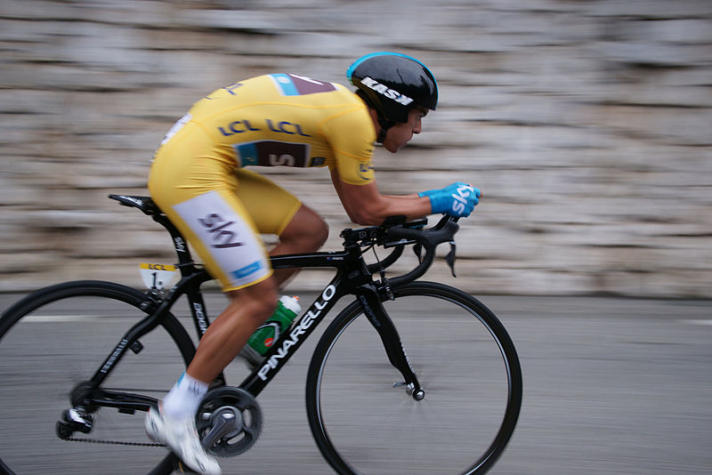 Richie Porte on his way to winning 2013 Paris-Nice (CC licensed by Dacoucou)