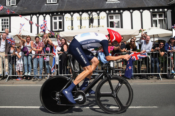 Wiggins on his UK Sport designed time trial bike