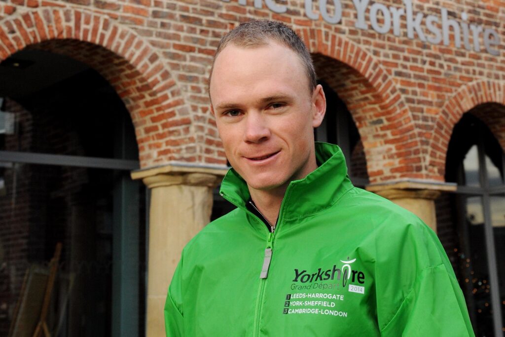 Chris Froome sporting Tour Maker jacket