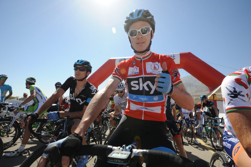 2013 Tour of Oman Stage 6 Chris Froome at start (© Bruno Bade:Muscat Muncipality)