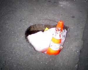 A pothole yesterday Image by dasmart via Flickr