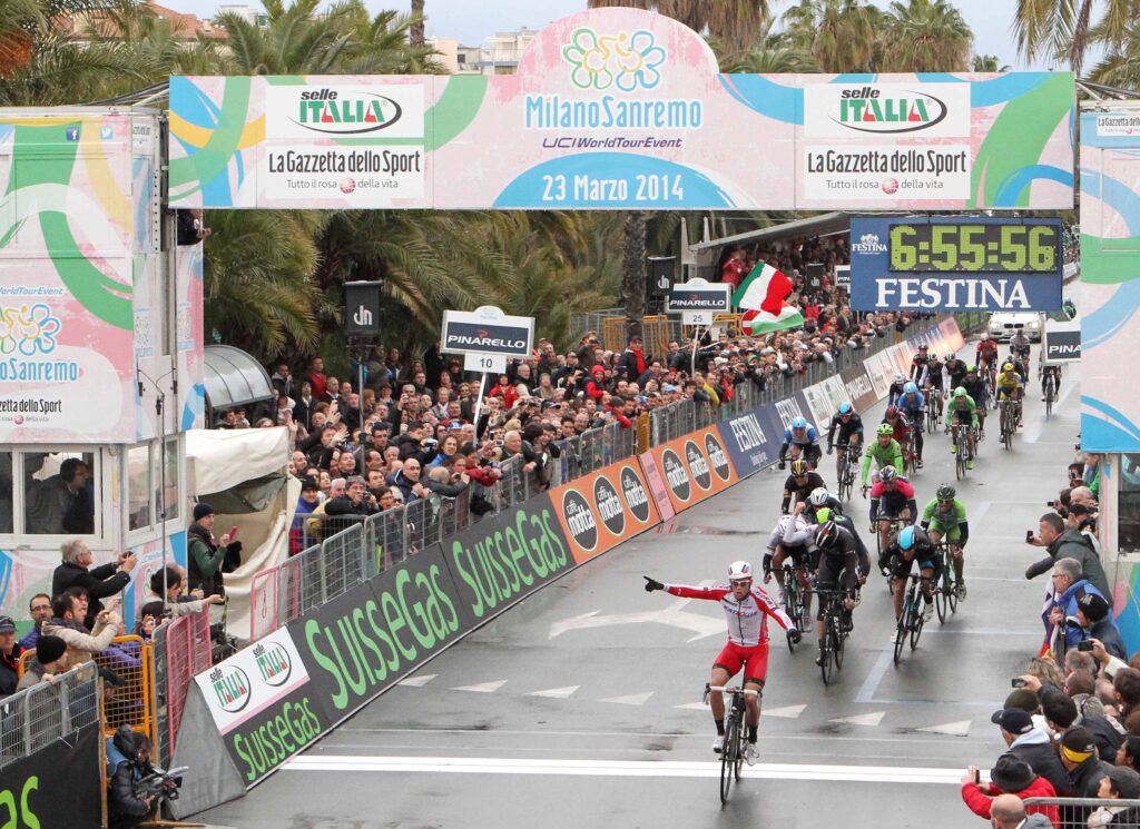 Alexander Kristoff wins 2014 Milan-San Remo (picture RCS Sport)